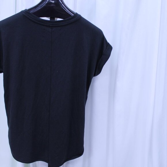 Cupio Black Rolled Sleeve Tee - Picture 6 of 9